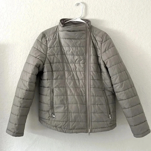 Calvin Klein Jeans puffer jacket womens large puffer jacket 2 zipper pockets - Picture 1 of 11